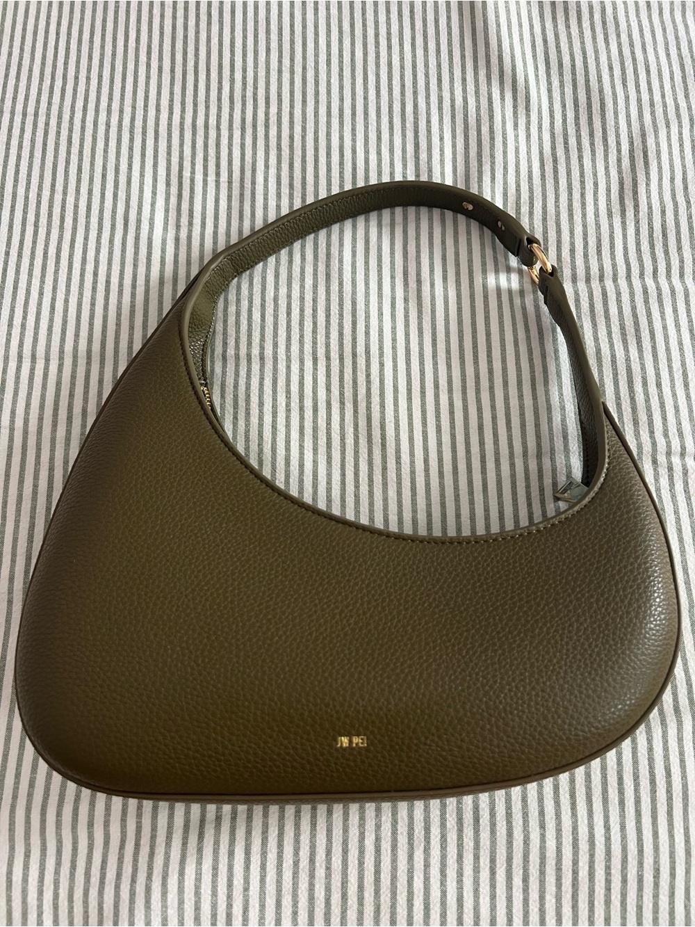 JW PEI Olive Crescent Shoulder Bag with Gold Hardware